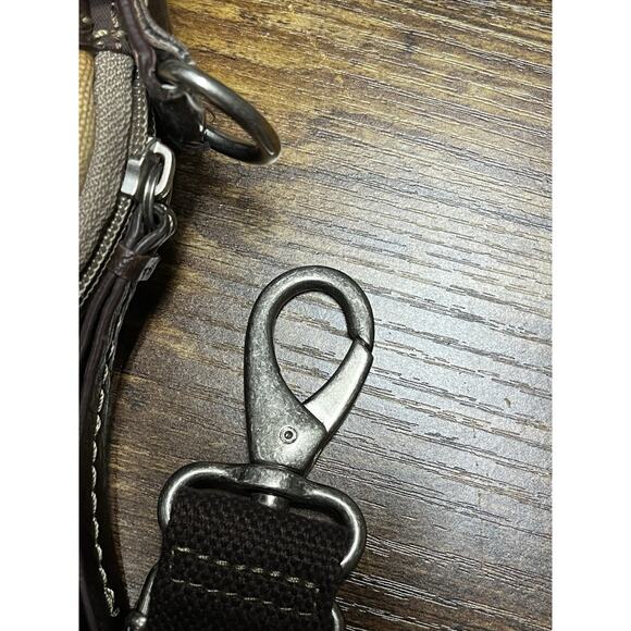 Fossil Key Per Quilted Messenger Bag Laptop Bag Computer Tote Brown & Or… - Picture 5 of 12